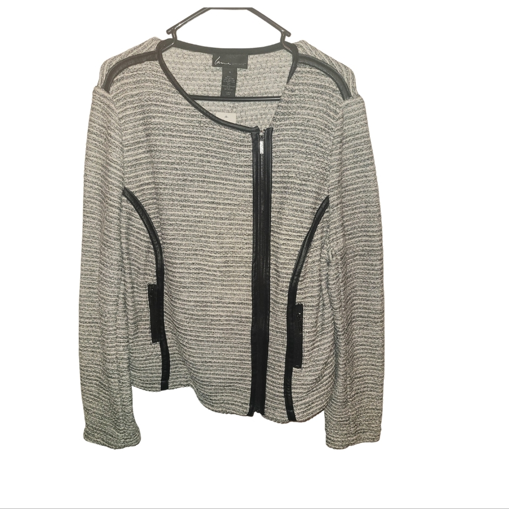 Leather and knit blazer NWT from Lane Bryant